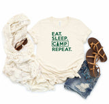 Eat Sleep Camp Repeat Graphic Tee