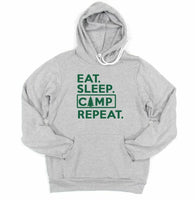 Eat. Sleep. Camp. Repeat. Bella Canvas Softstyle Premium Crewneck