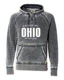 EXCUSE MY OHIO ATTITUDE SOFTSTYLE VINTAGE HOODIE