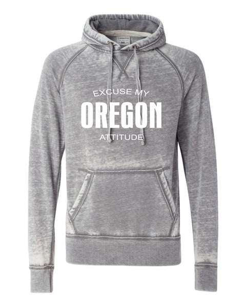 EXCUSE MY OREGON ATTITUDE SOFTSTYLE VINTAGE HOODIE