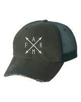 Farm with Arrows Embroidered Trucker Hat