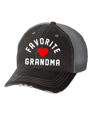 Favorite Grandma Embroidered Trucker Hat