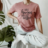 Half Human Half Coffee Crewneck Tee