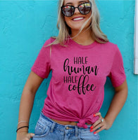 Half Human Half Coffee Crewneck Tee