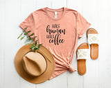 Half Human Half Coffee Crewneck Tee