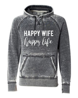 HAPPY WIFE HAPPY LIFE VINTAGE SUMMER HOODIE