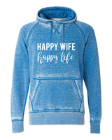 HAPPY WIFE HAPPY LIFE VINTAGE SUMMER HOODIE