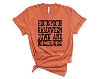 Hocus Pocus Halloween Town Bettlejuice Fall Tee