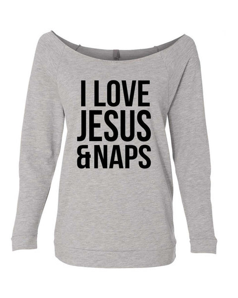 I LOVE JESUS & NAPS CREW NECK RAGLAN