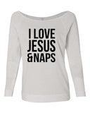 I LOVE JESUS & NAPS CREW NECK RAGLAN