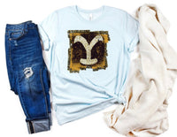 Yellowstone Distressed Leopard Y Boutique Tee