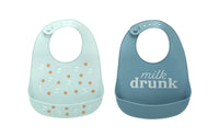 Silicone Bib Set, Milk Drunk