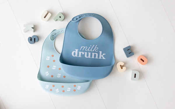 Silicone Bib Set, Milk Drunk