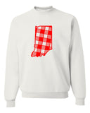 INDIANA STATE PLAID CREWNECK SWEATSHIRT-WOMENS