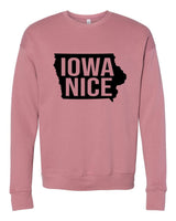 IOWA NICE BELLA CANVAS SOFTSTYLE PREMIUM CREWNECK