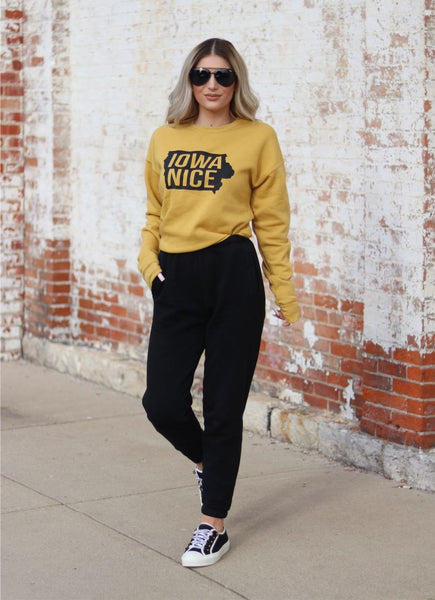 IOWA NICE BELLA CANVAS SOFTSTYLE PREMIUM CREWNECK