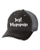 Just Mommin Embroidered Trucker Hat