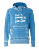 Lakes Booze and Besties Softstyle Vintage Hoodie