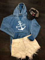 #lakelife with Anchor Vintage Summer Hoodie