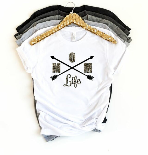 Arrows Leopard Mom Life Softstyle Tee