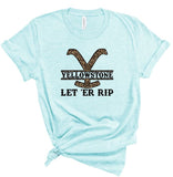 LET ER RIP YELLOWSTONE LEOPARD BOUTIQUE STYLE TEE