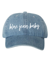 Blue Jean Baby Embroidered Denim Baseball Cap