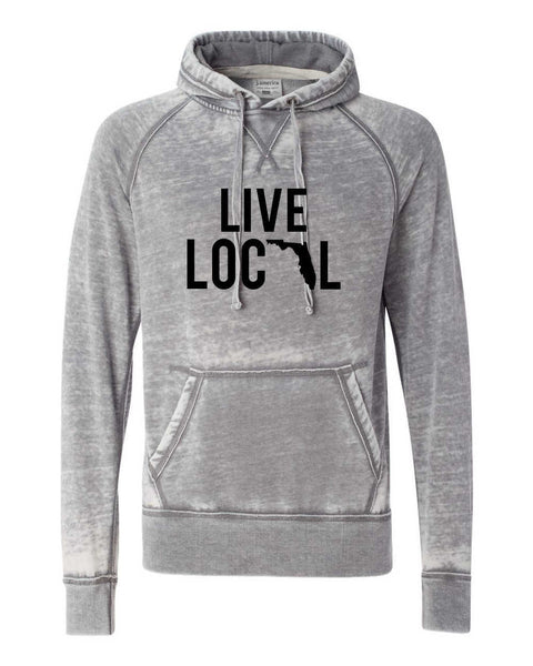 LIVE LOCAL ~ FLORIDA SOFTSTYLE VINTAGE HOODIE