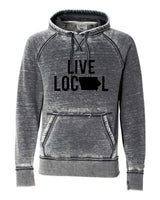 LIVE LOCAL ~ IOWA SOFTSTYLE VINTAGE HOODIE