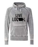 LIVE LOCAL ~ IOWA SOFTSTYLE VINTAGE HOODIE