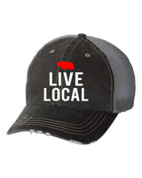 Live Local~Nebraska Red State Embroidered Trucker Cap