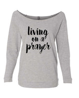 LIVING ON A PRAYER CREW NECK RAGLAN