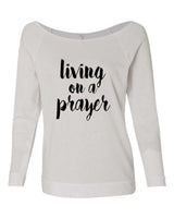 LIVING ON A PRAYER CREW NECK RAGLAN