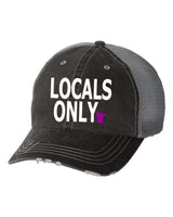 LOCALS ONLY~MINNESOTA WITH PURPLE STATE EMBROIDERED TRUCKER HAT