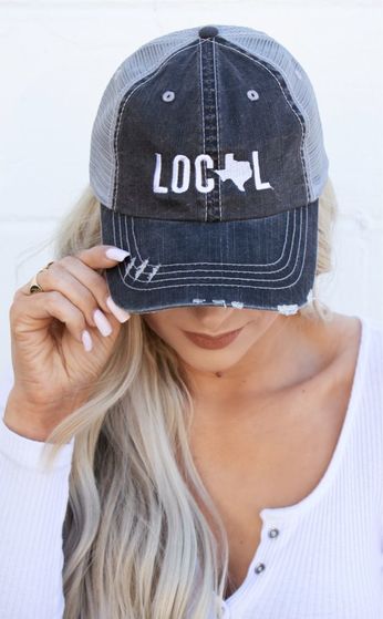 LOCAL TEXAS EMBROIDERED TRUCKER HAT