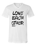 "LOVE EACH OTHER" V-NECK SOFTSTYLE TEE