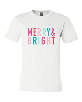 COLORFUL MERRY & BRIGHT CREW NECK TEE