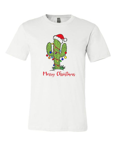 MERRY CHRISTMAS CACTUS SOFTSTYLE TEE