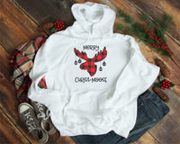 MERRY CHRIST-MOOSE BELLA CANVAS SOFTSTYLE HOODIE