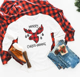 MERRY CHRIST-MOOSE LONG SLEEVE TEE