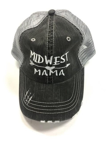 MIDWEST MAMA EMBROIDERED TRUCKER HAT