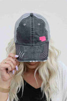NEBRASKA IN PINK EMBROIDERED TRUCKER HAT
