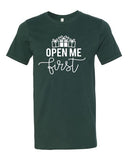 OPEN ME FIRST HOLIDAY CREW NECK TEE