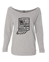 INDIANA BOYS ~SHE GREW UP... RAGLAN CREWNECK