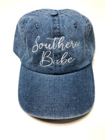 SOUTHERN BABE EMBROIDERED DENIM BASEBALL CAP