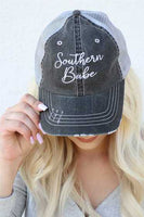 SOUTHERN BABE EMBROIDERED GRAY TRUCKER HAT