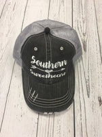 SOUTHERN SWEETHEART EMBROIDERED TRUCKER HAT