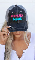 SUMMER MODE EMBROIDERED TRUCKER HAT