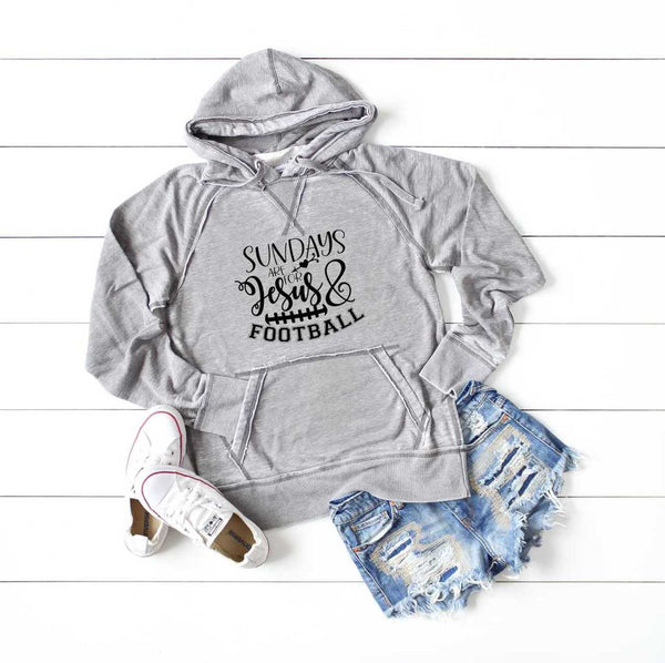 SUNDAYS ARE FOR JESUS & FOOTBALL VINTAGE HOODIE