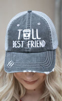 TALL BEST FRIEND COFFEE EMBROIDERED TRUCKER HAT