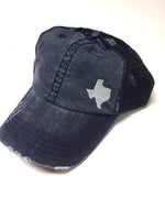 TEXAS NAVY EMBROIDERED TRUCKER HAT